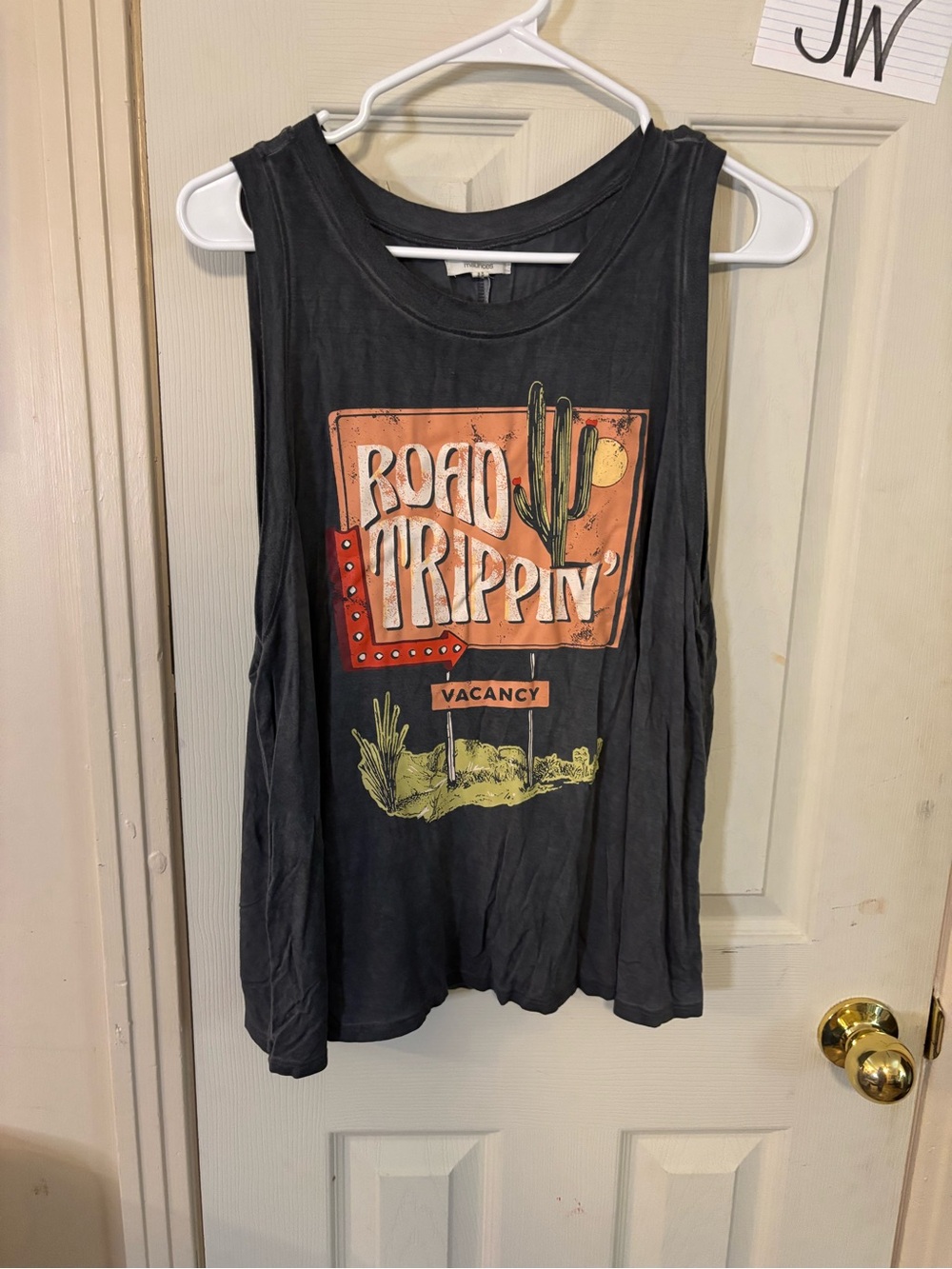 Maurices Black 'Road Trippin' Graphic Muscle Tank